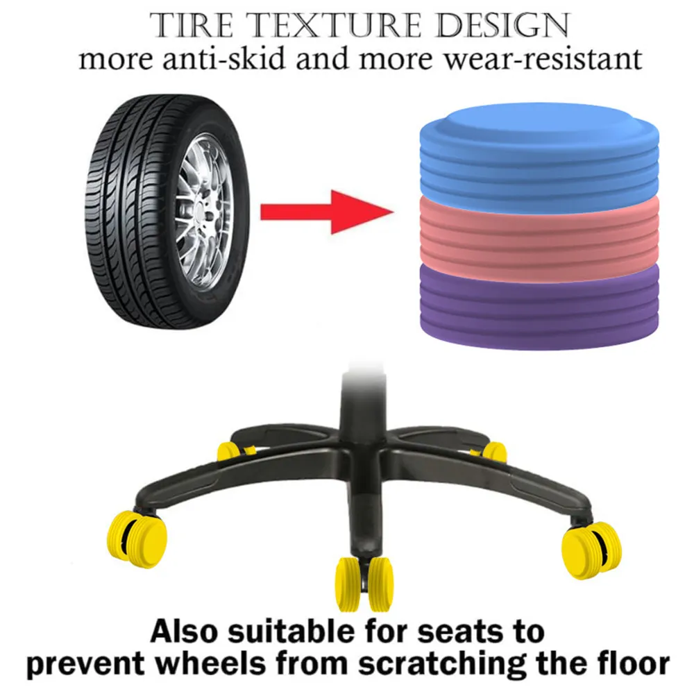 4/8Pcs Silicone Travel Lage Caster Shoes Silent Sound Suitcase Wheels Protection Trolley Box Casters Cover Accessories_voghion.com