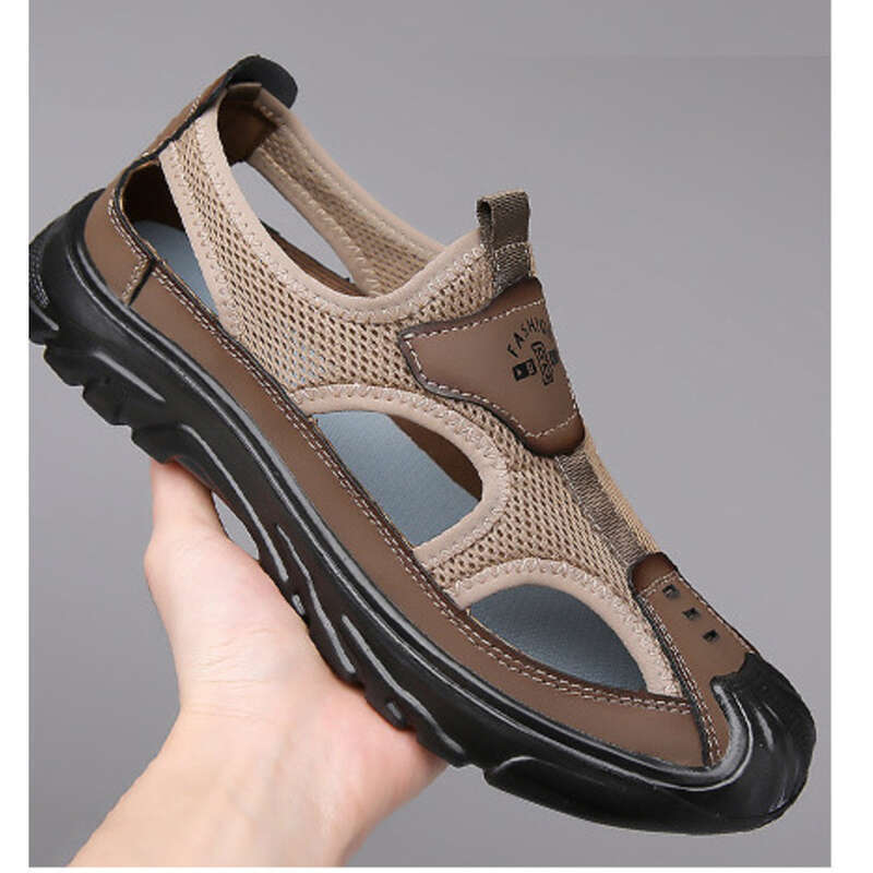 Yaz Nefes Alabilen Erkek Sarılı Sandaletler, Açık Hava Kaymaz Spor Günlük Plaj_voghion.com