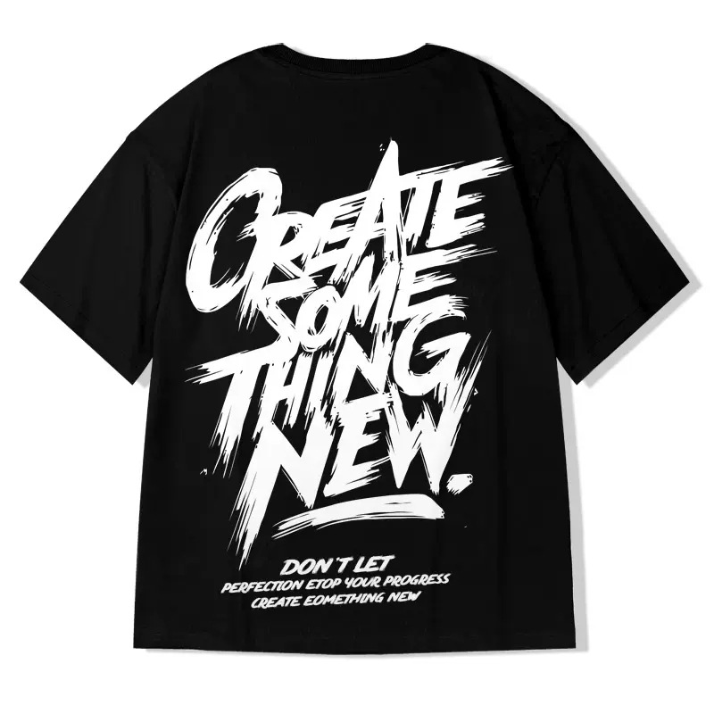 Îmbrăcăminte bărbătească Tricou cu mânecă scurtă pentru bărbați Stil nou Trend național Trend Brand Loose Smiley Face Trend național Fat Man Cu mânecă cu cinci puncte de vară_voghion.com