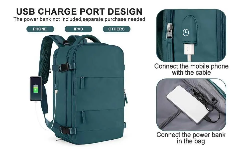 Likros Travel Große Kapazität Hand Lage Laptop Rucksack für Frauen Wasserdicht Business Flug Kabine Tasche Männer_voghion.com