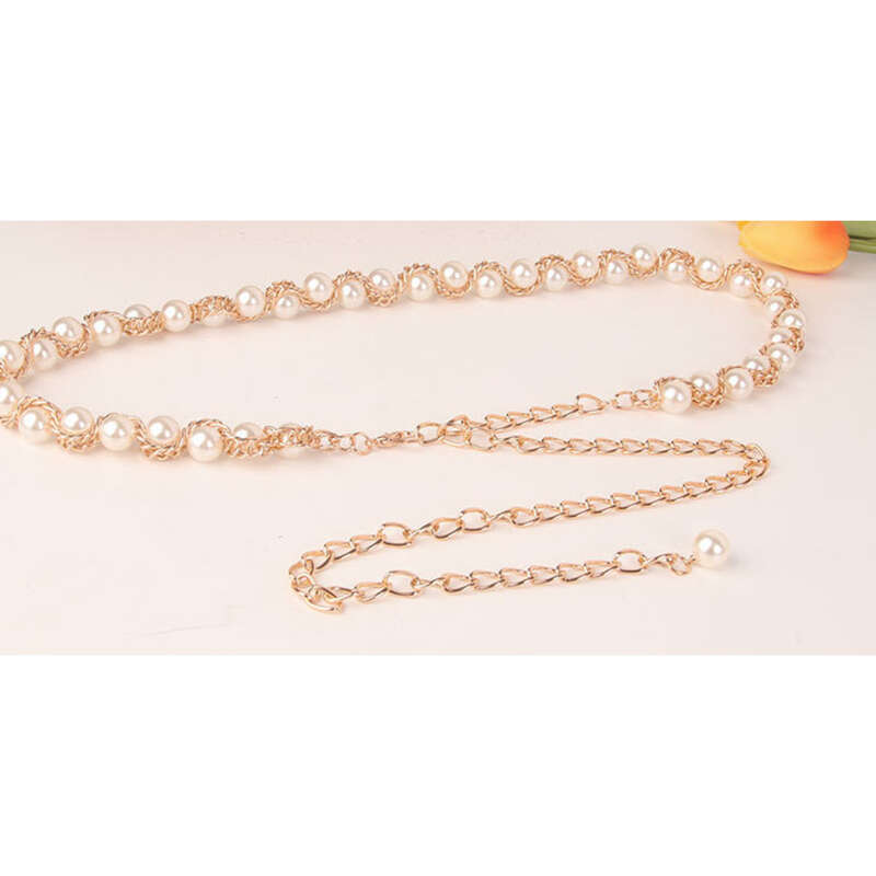 Nouvelle ceinture en métal pour femme, élégante et polyvalente, avec chaîne en aluminium et perles, assortie à une ceinture_voghion.com