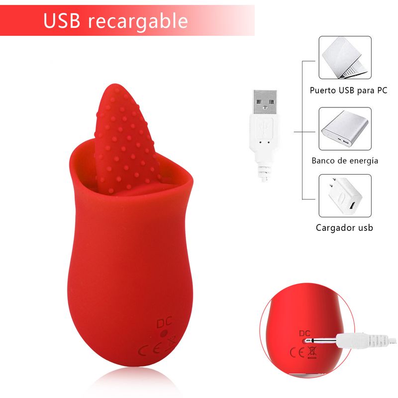 Kvinde Tina slikker USB-opladning honning tunge vibrator klitoris stimulation kvindelig onani nyt produkt_voghion.com