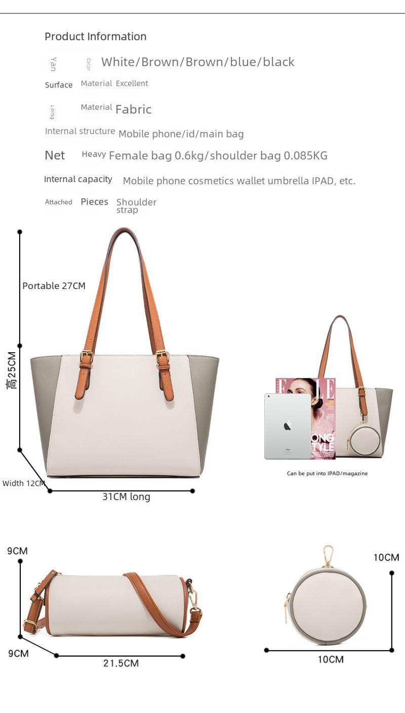 2023 Neue modische Drei-in-Eins-Killertasche mit großer Kapazität Tragbare einfache Schulter-Umhängetasche_voghion.com
