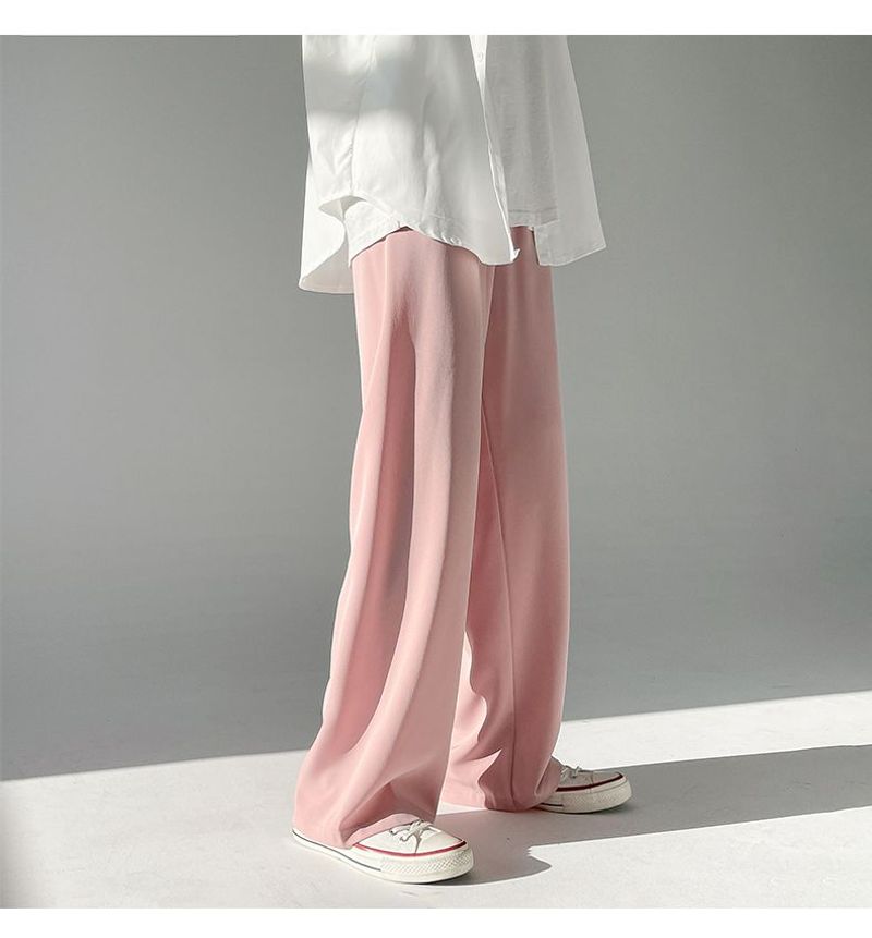 2024 neue Eis Seide Männer Jogger Sweatpan Y2k Streetwear Sportwear Jogging Gym Hose Männlichen Baggy Breites Bein_voghion.com