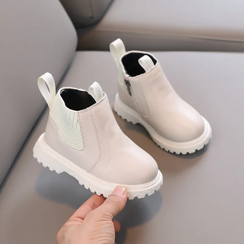 Fashion Kids PU Leather New Winter Children's Shoes Kidsnest Boys Girls Anti Slip Foot Warmer Toddler Snow Boots Size US_voghion.com