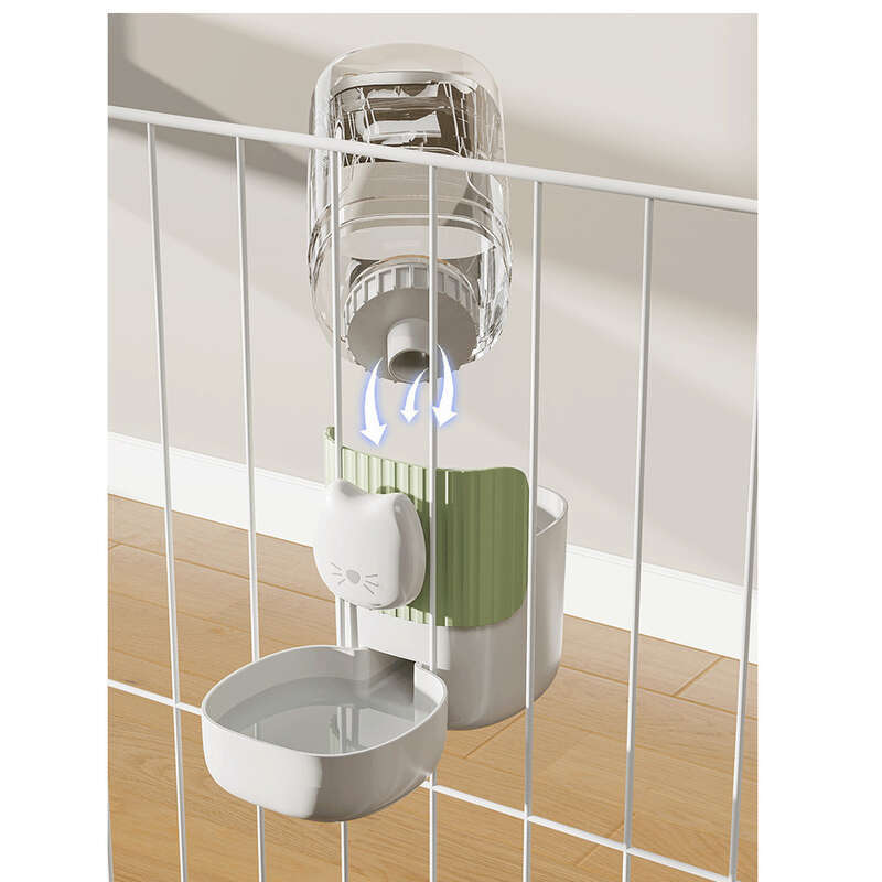 Distributeur d'eau pour animaux de compagnie, cage suspendue, remplissage automatique de nourriture, grande capacité, gamelle anti-chat, gamelle pour chien_voghion.com