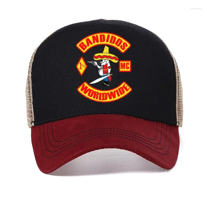 Ball Caps Bandidos Motorcycle Club Men Baseball Cap Cotton Summer Fashion Mesh Trucker Hat Adjustable Breathable_voghion.com