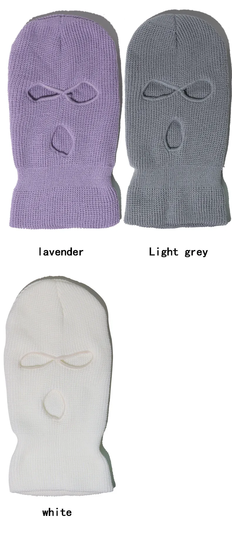 Casquette fluorescente à trois trous, masques de fête de créateur, couvre-chef tricoté, masque de ski d'hiver, garde le visage complet coupe-vent au chaud_voghion.com