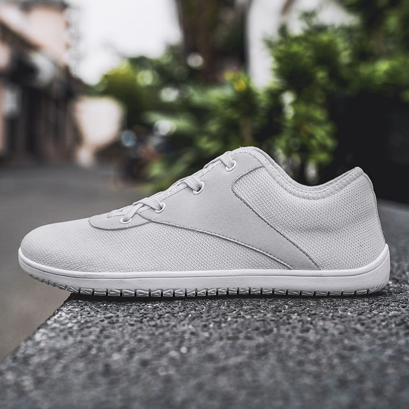 Barfotsneakers for voksne, crosstrainer, tåboks, brede, minimalistiske herresko med null droppsåle, avslappet strikkesko, stor størrelse_voghion.com