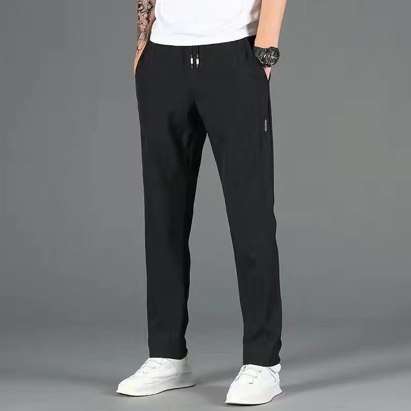 Eisseidenhose für Herren, trendige, lockere, atmungsaktive, Hose, lässige Stappy-Hose im koreanischen Stil, schmal_voghion.com