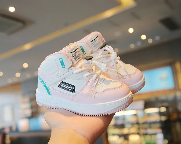 Chaussures de sport montantes pour enfants, baskets de basket-ball Littlesprouts pour garçons et filles, baskets d'école pour tout-petits, tailles 1 à 18_voghion.com