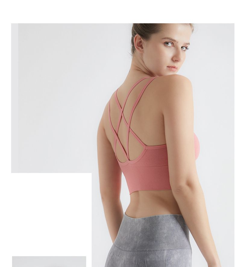 Het dragen van een alles-in-één sport voor vrouwen, Xia Meibei, Yoga, Fiess, BH, Hardlopen, Cross schokabsorberend, Gebundeld_voghion.com