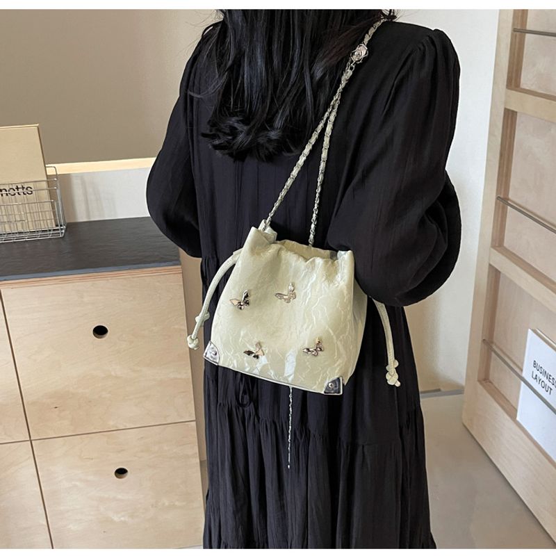 Borsa a mano Super Niche per donna Nuova borsa a secchiello popolare a forma di farfalla, versatile, monospalla, diagonale_voghion.com