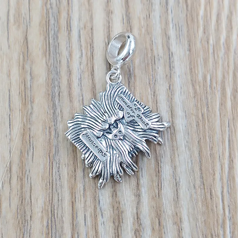 Heiße Charms, personalisierte Schmuckherstellung, Harry Potters Monsterbuch, Sterlingsilber, Paararmbänder für Frauen, Männer, Mädchen, Jungen, Armreif, Stift_voghion.com