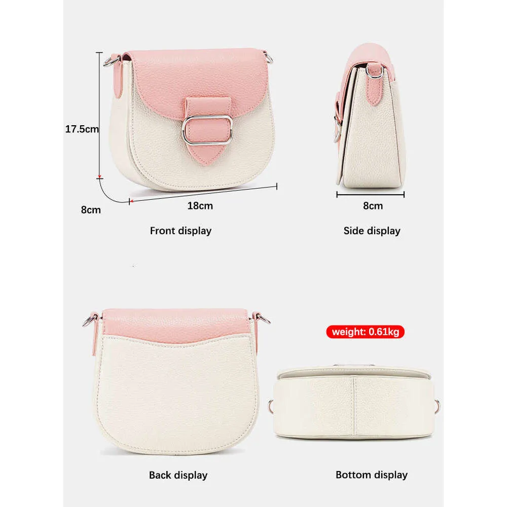 Zency Donna 100% Vera Pelle Borsa a Tracolla Piccola Borsa a Tracolla da Ascella con Due Cinghie per l'Estate_voghion.com