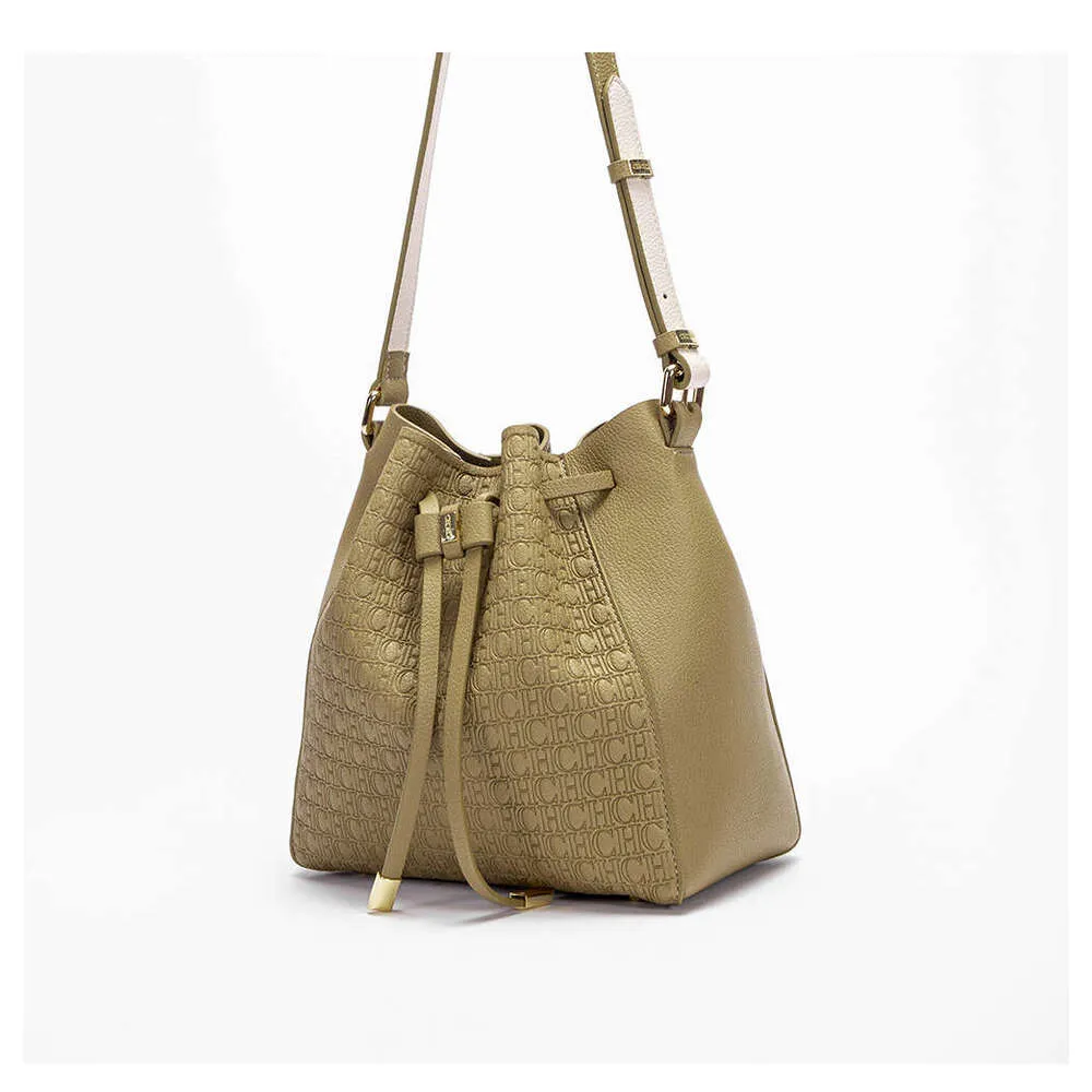 Pink Bucket Bag Large Capacity Shoulder Bag Fashion Handbag_voghion.com