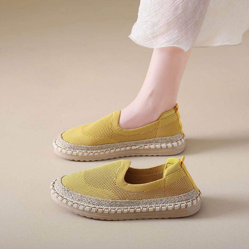 Fisherman Women 2024 summer new mesh surface breathable casual single soft sole non-slip slip-on cloth shoes_voghion.com