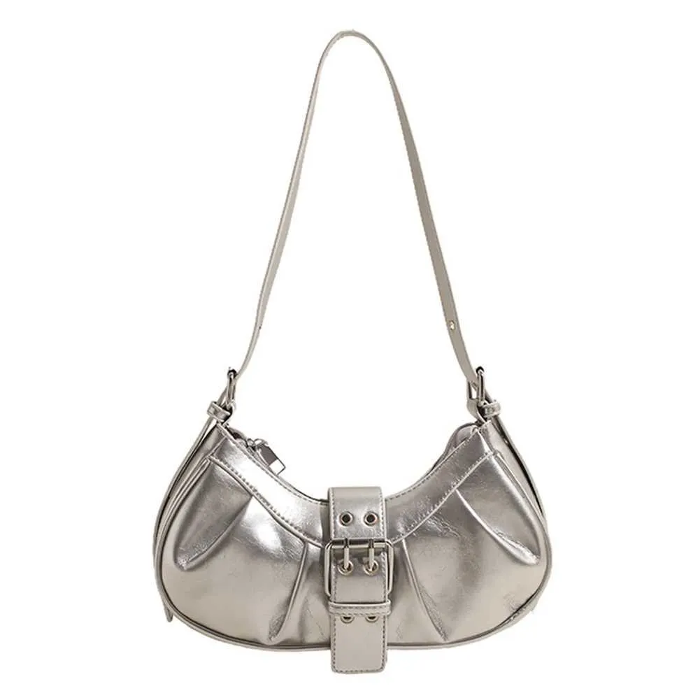 Sac de créateur en cuir bandoulière Y2K pochette pour femme avec bandoulière réglable sac sans-abri boucle portefeuille sous le bras pour_voghion.com