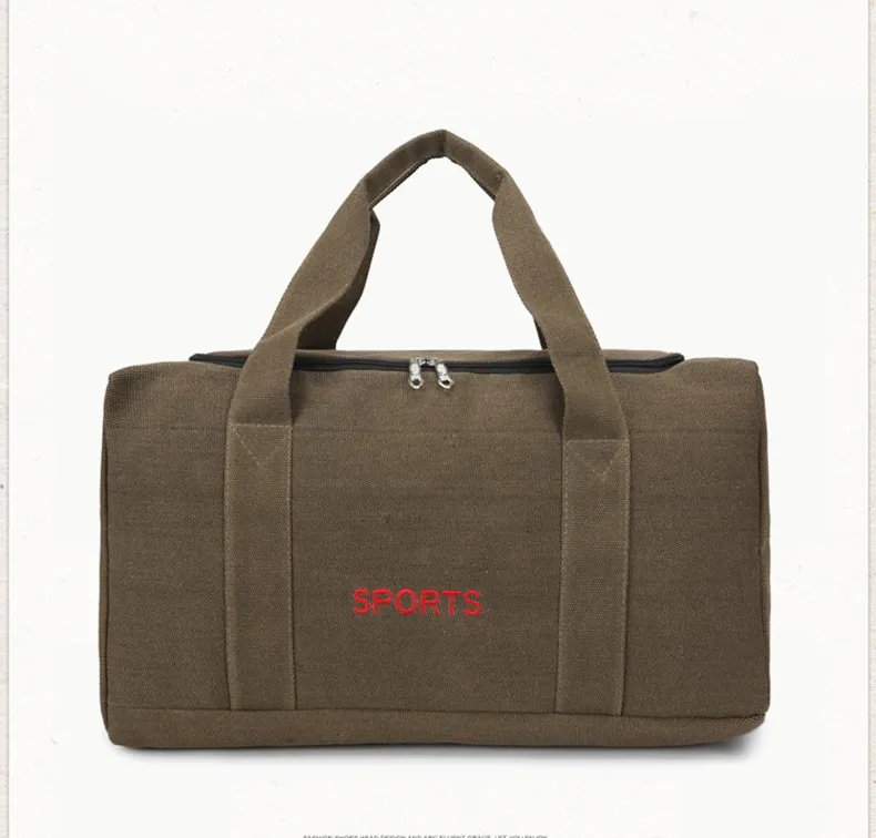 Unisex Vintage Canvas Travel Large Capacity Duffel Hand Lage Gym Pack Multifunction Sac De Voyage Weekend Bag_voghion.com