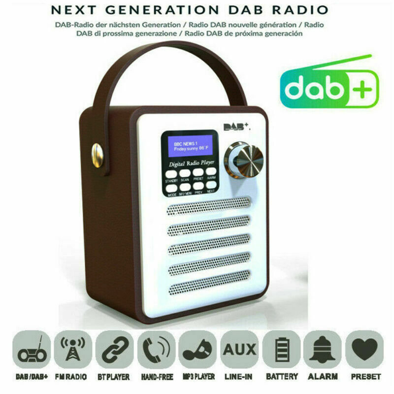 Portable Radio Rechargeable Bluetooth Speaker Digital Retro Stereo Bluetooth FM Receiver AUX Radio Audio MP3 Player_voghion.com