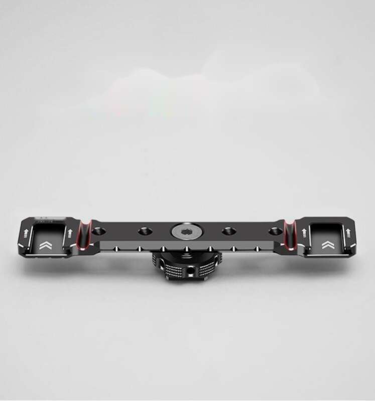Supporto caldo a doppia estremità, fotocamera DSLR, doppia presa per slitta fredda, base di espansione singola micro, accessori, flash, microfono_voghion.com