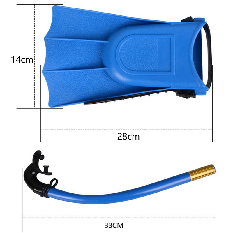 1 sæt Snorkeg Goggles God sejhed Sikker vejrtrækning Vandtæt Børn Bredsyn Svømmebriller Snorkel Svømmefinner til_voghion.com