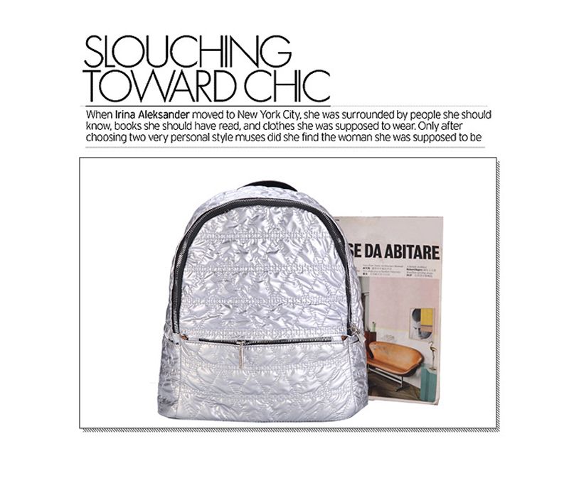 Mochila informal de algodón con tejido de plumón ligero e impermeable_voghion.com