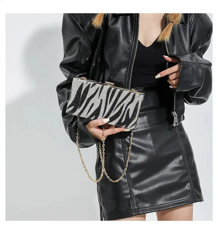 Geantă de mână Dia pentru cină, petrecere, nuntă, clip, seară, lanțuri, geantă de umăr crossbody cu paiete, Clutch 240830_voghion.com