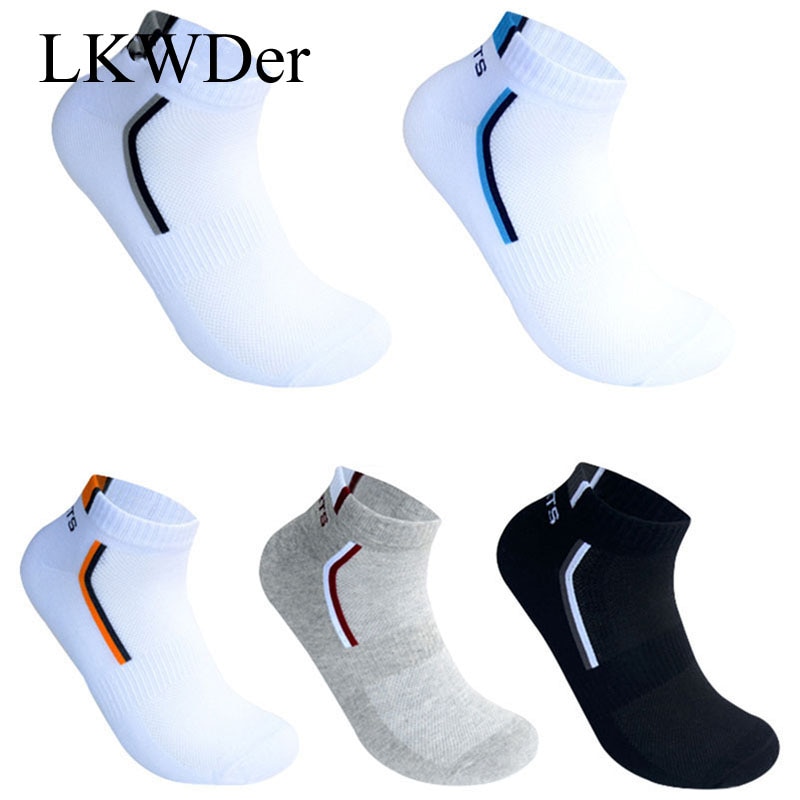 10 Pieces=5 Pairs lot Men Mesh Breathable Short Casual Summer Cotton Sports Absorb Sweat Ankle Socks Set Meias