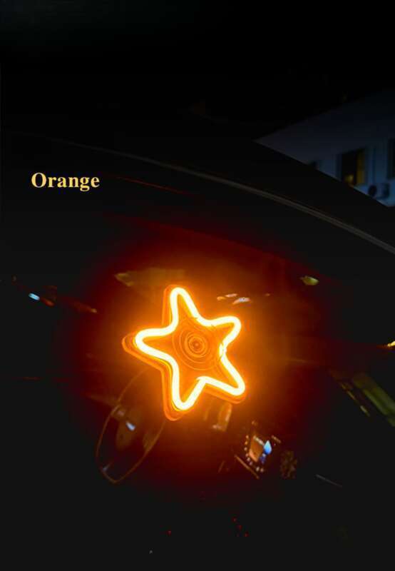 Car Windows, Neon Pentagram Interior Modification, Luminous LED Ambient Lights, DIY Cigarette Lighter Tray_voghion.com
