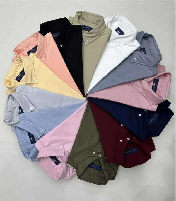 2024 Cămașă lungă bărbătească polo cu mânecă casual pentru primăvară și toamnă, bumbac Oxford, fără călcat, slim, formală, de înaltă calitate, Leeve Pring_voghion.com