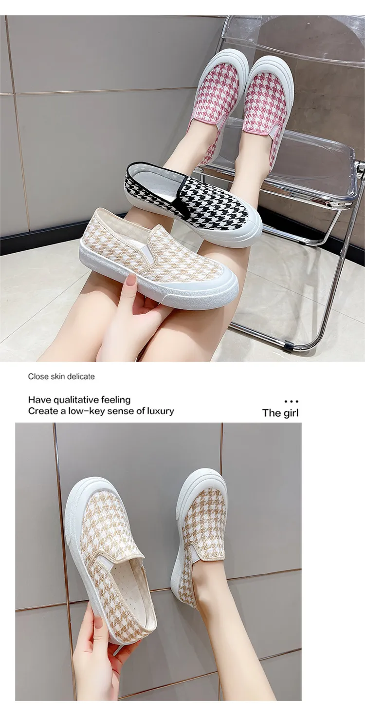 Grube, płócienne, uniwersalne, modne, damskie, wyszczuplające, codzienne i modne, oddychające buty typu board_voghion.com