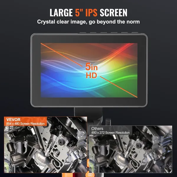 Caméra d'inspection articulée avec écran ips et éclairage led_voghion.com