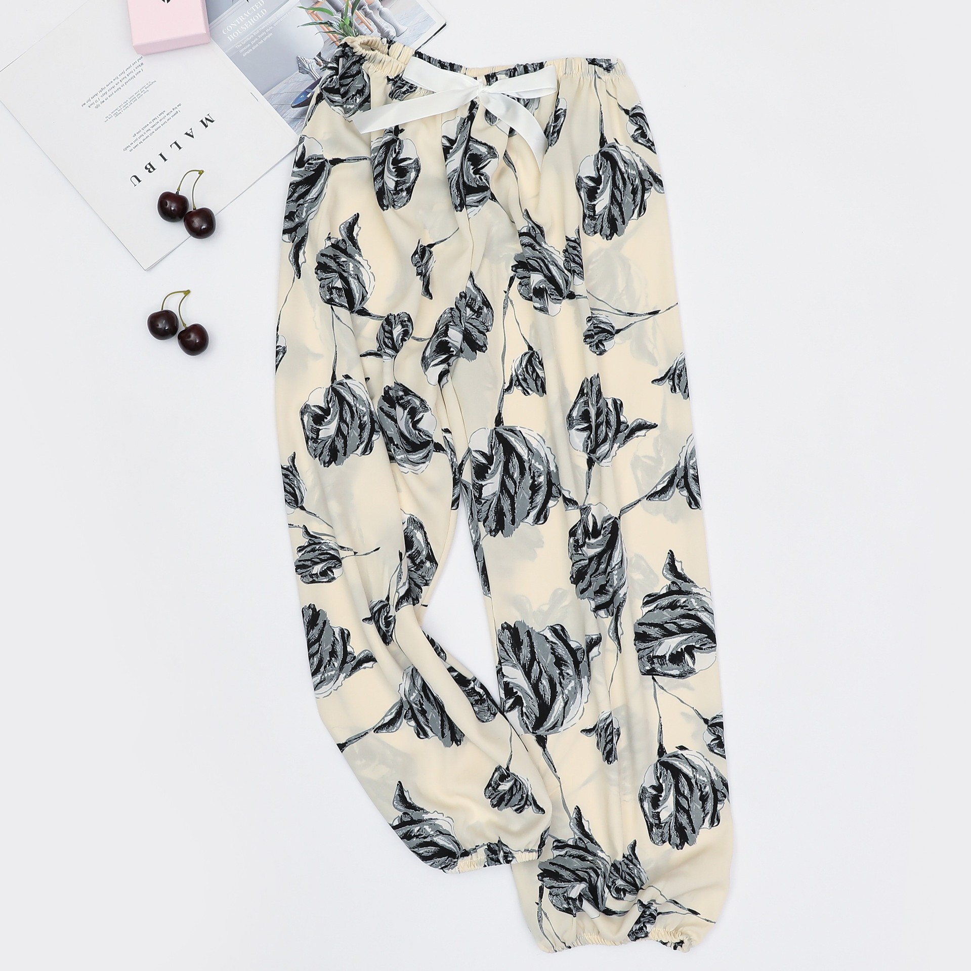 Women's Sleepwears  Thin breathable bloomers plus size loose casual ankle pants_voghion.com