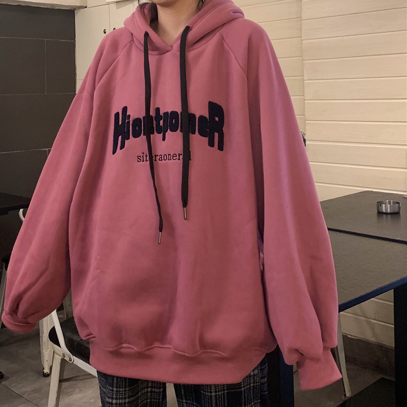 Women's Fleece-lined Thickened Sweatshirt For Autumn And Winter_voghion.com