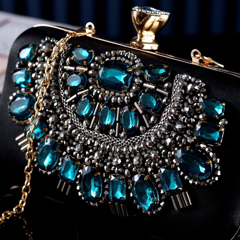 Borsa a tracolla da sera semplice da donna, nuova, con perline, modello Rhie, per celebrità, alla moda europea e americana_voghion.com