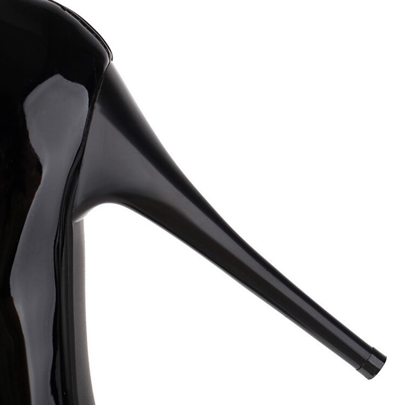 Botas elásticas plataforma skinny super salto alto couro fofo zíper traseiro performance palco_voghion.com
