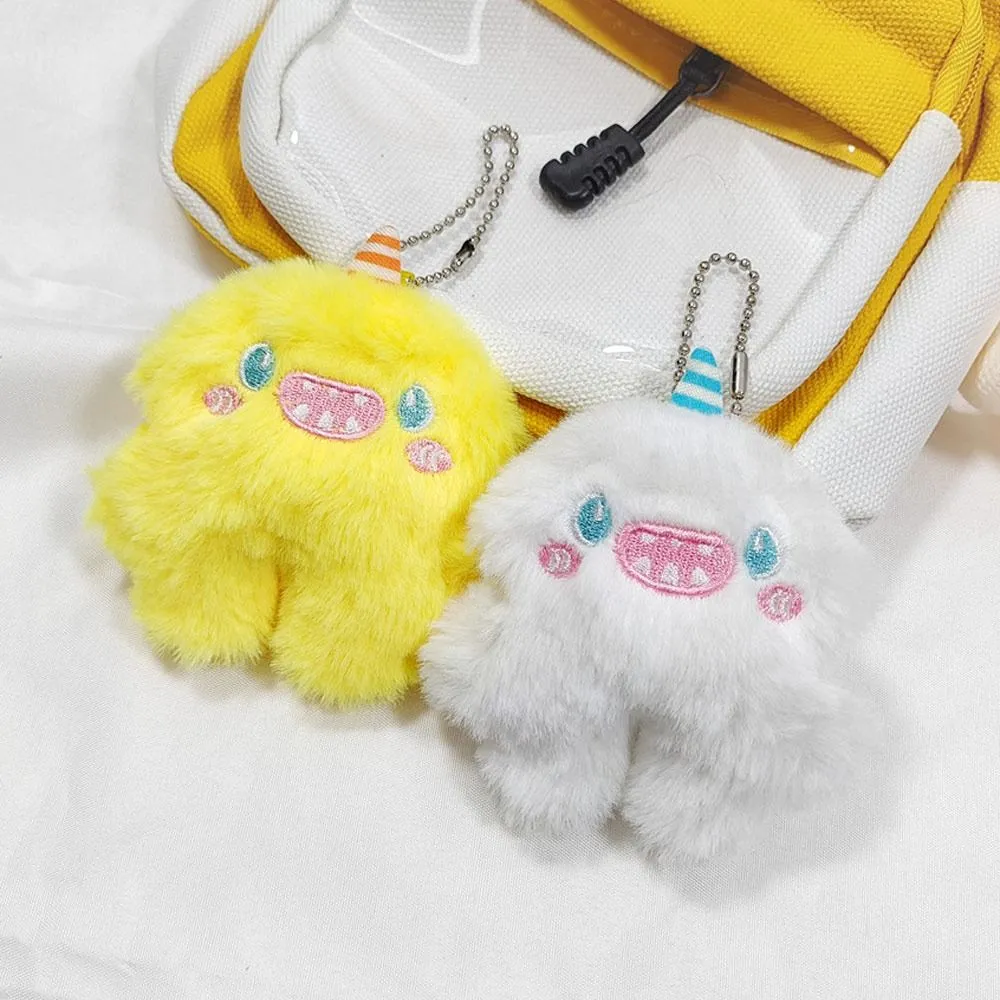 1Pcs Cute Cartoon Fuzzy Plush Phone Key Beaded Keychain For Anti-Lost Chain Hanging Jewelry Bag Accessories_voghion.com