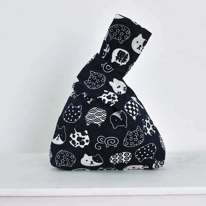 Borsa da polso Kai in stile giapponese con nodo da bar da donna, portafoglio caldo per monete e borsa per feste con cellulare Y241106_voghion.com
