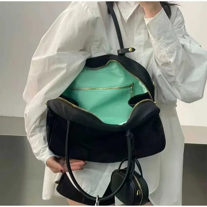 bracciolo in pelle design del marchio pelle scamosciata grande capacità 2024 borsa a tracolla moda autunno con piccolo portafoglio Y241216_voghion.com