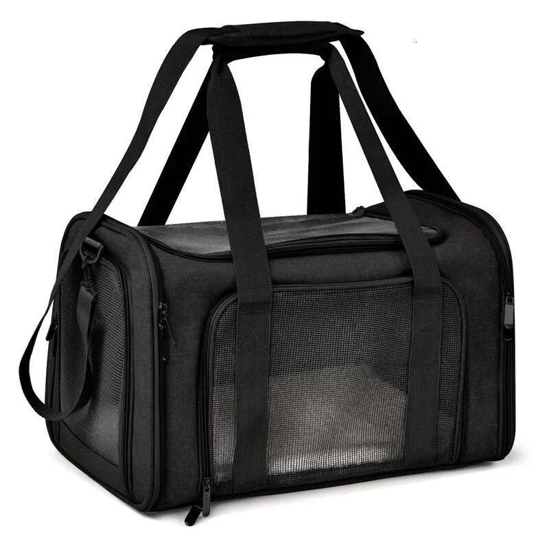 Hausdéier Portable Going Klappbar Hand-ofgehalen mat grousser Kapazitéit fir zwee kleng Hausdéieren fir erauszegoen Cat Bag_voghion.com