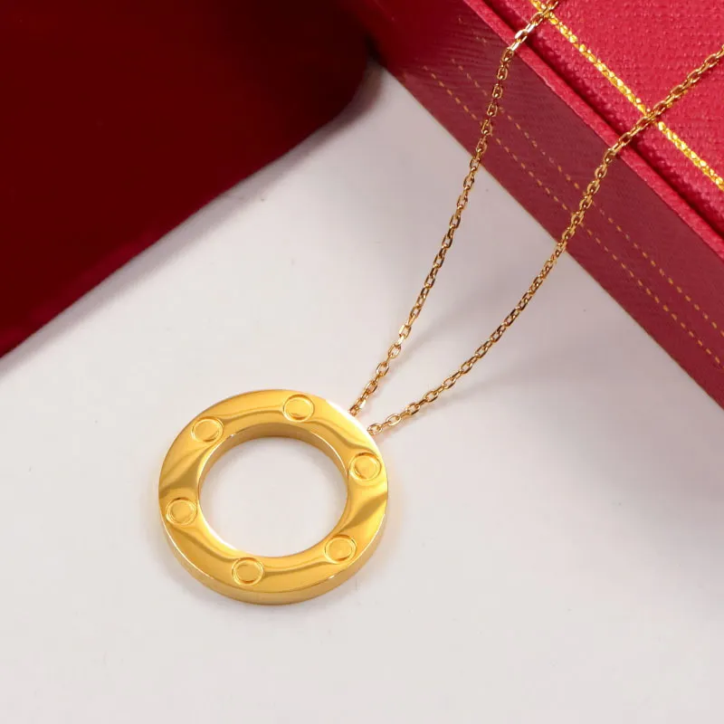 Dubbele hart hanger ketting verguld bruiloft sieraden accessoire_voghion.com
