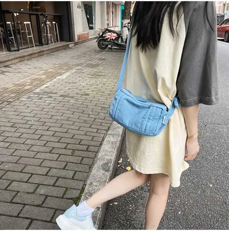 Weibliche 90er Jahre Y2K Canvas Textil Mini Square Umhängetasche für Telefon 2024 stilvolle kleine Größe Stoff Tasche Seite SG Beutel_voghion.com