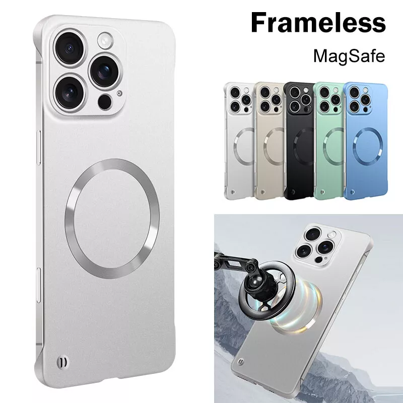 Phone Case For IPhone 17 16 15 14 Pro Max 13 Ultra-Thin Mag Safe Frameless Cover_voghion.com