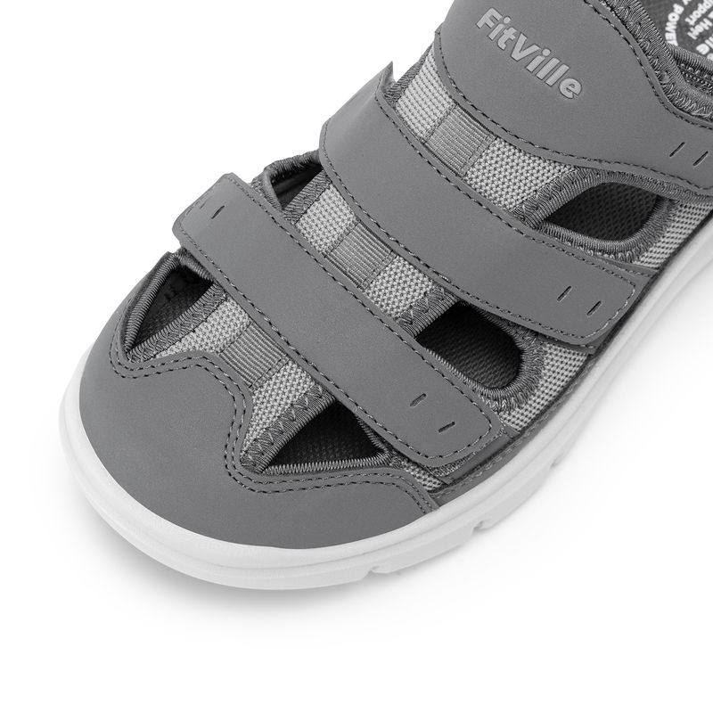 FitVille Herrsandaler Breddade Diabetes Herr Fritidsskor Lätta för Plantar Fasciitis Bågstöd Lindring Smärta_voghion.com
