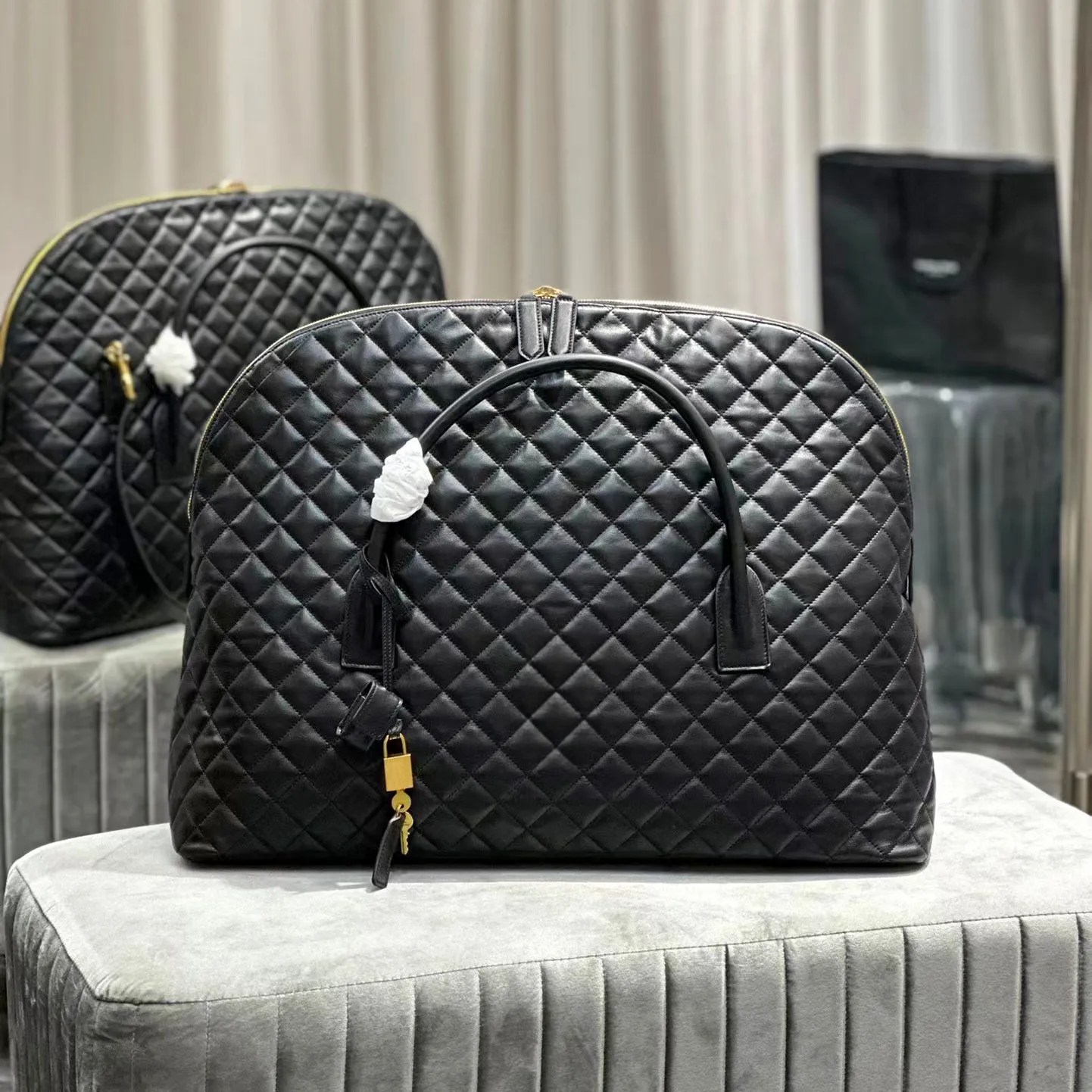 Sacs à main - Sac fourre-tout élégant en cuir matelassé, grand format, inspiré du créateur, sac à bandoulière_voghion.com