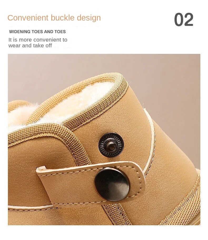 Inverno caldo bambini neve ragazzi nuove ragazze all'aperto più stivaletti addensati pelosi scarpe antiscivolo per studenti per bambini_voghion.com