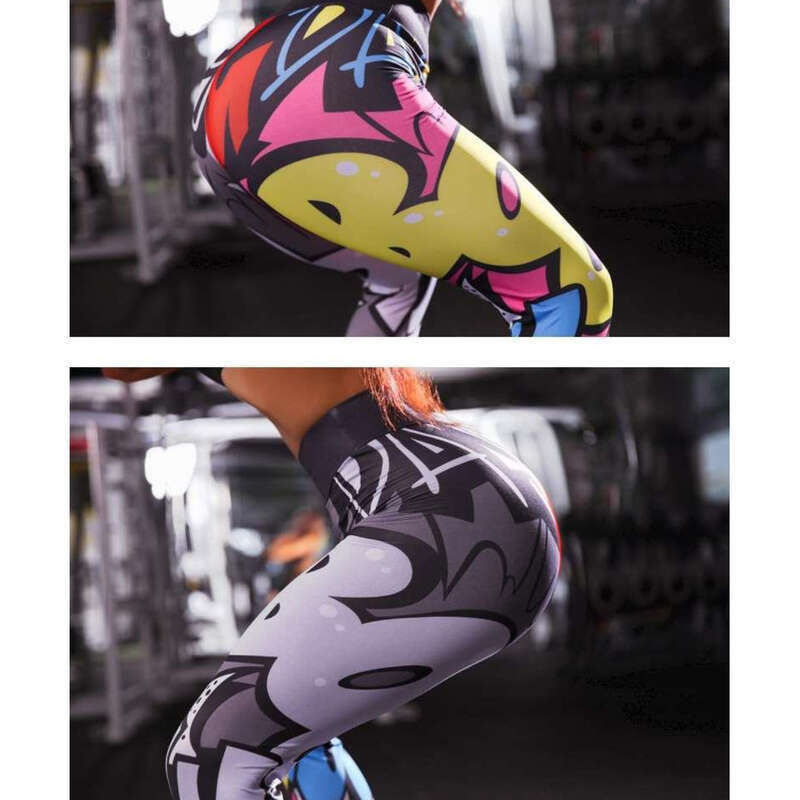 【 1992 People's Collection 】 2020 Cartoon Pattern 3D Printed DAG Personalized High Waist Comfortable Yoga Pants Sports_voghion.com