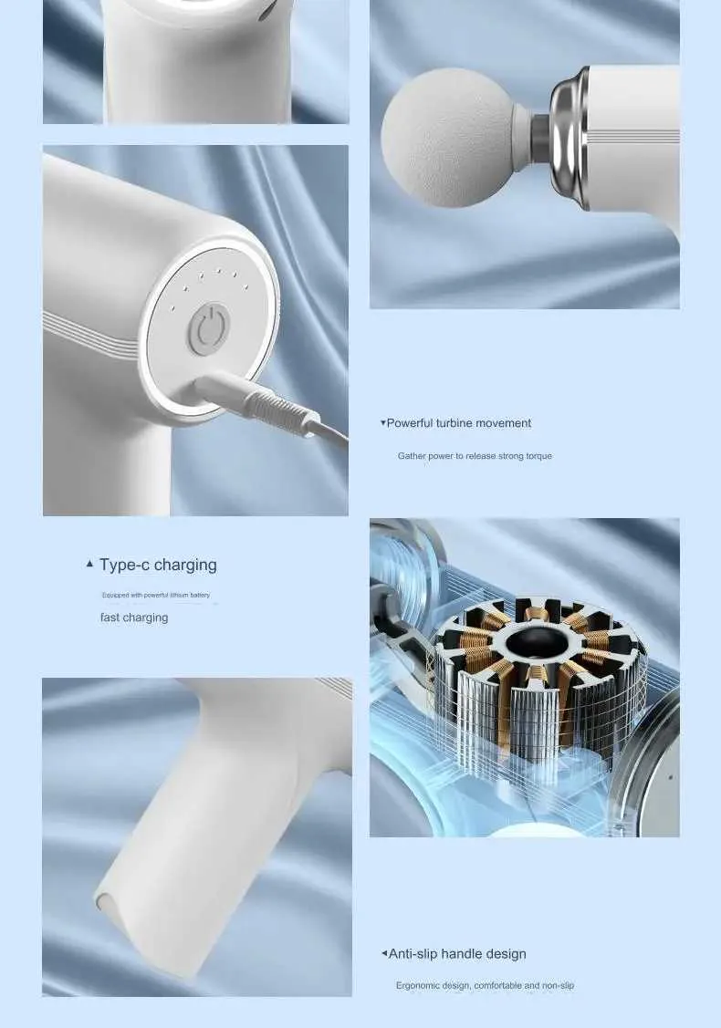 RYYD Pro Fascia Gun - Deep Tissue Massager|60min Runtime & Silent|CE Certified EU_voghion.com