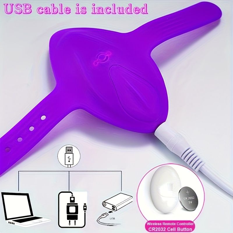 Tragbarer Höschenvibrator mit Fernbedienung, Klitorisstimulator aus Silikon, Klitorisstimulations-Teaser, Sexspielzeug für Erwachsene für Frauen mit_voghion.com